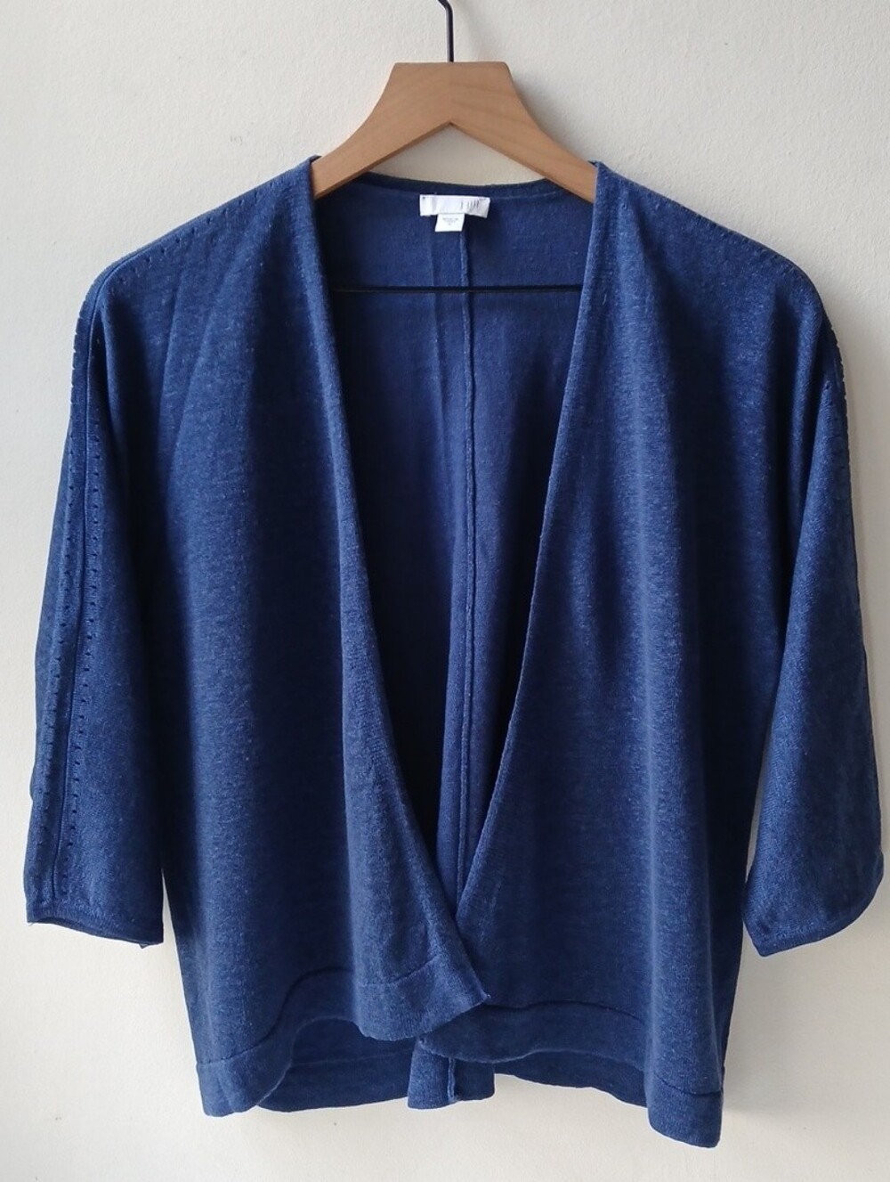 J. Jill Linen Cardigan Sweater Blue Women's Medium